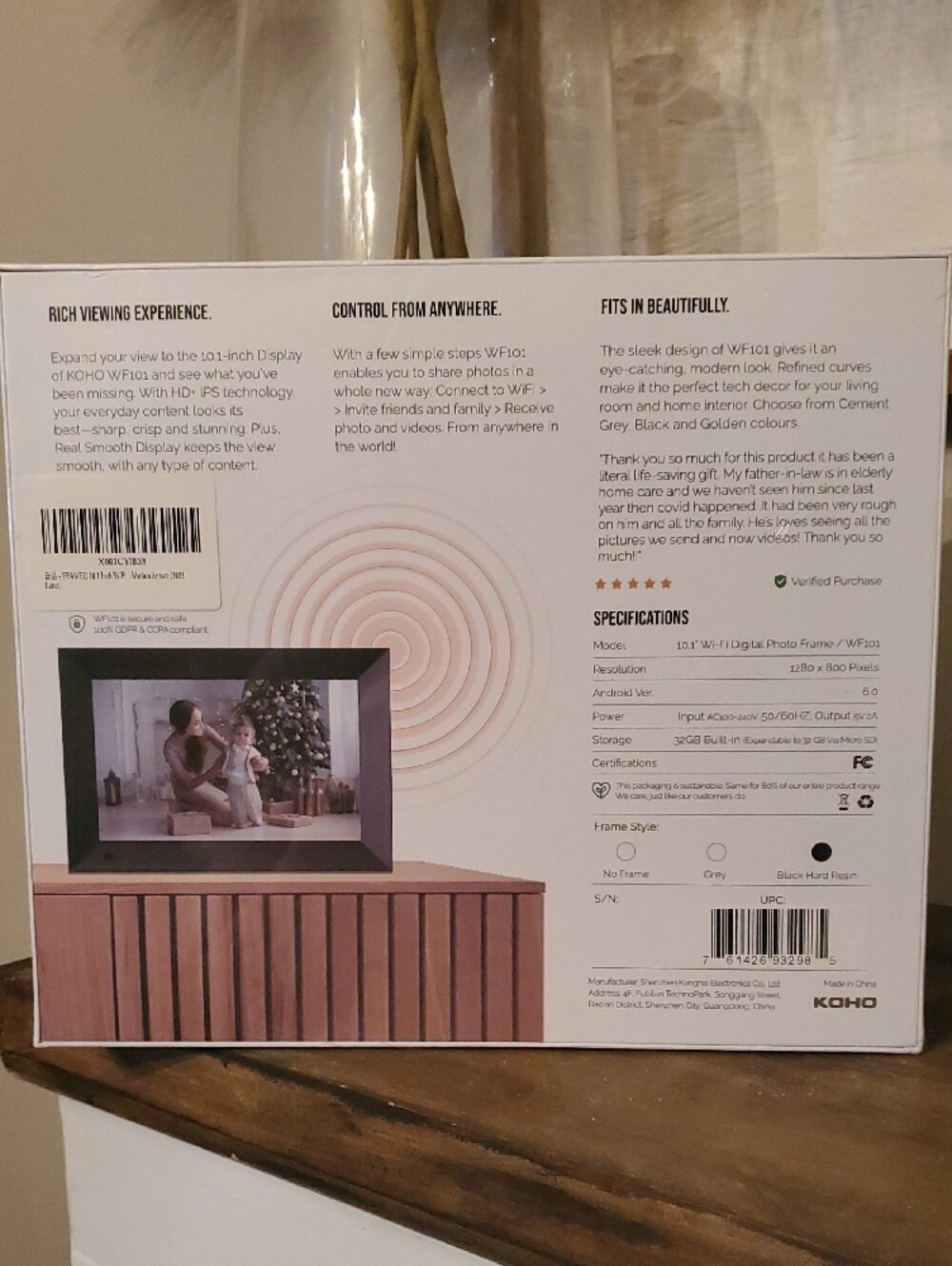 WiFi Digital Photo Frame - Black - Picture 2 of 2